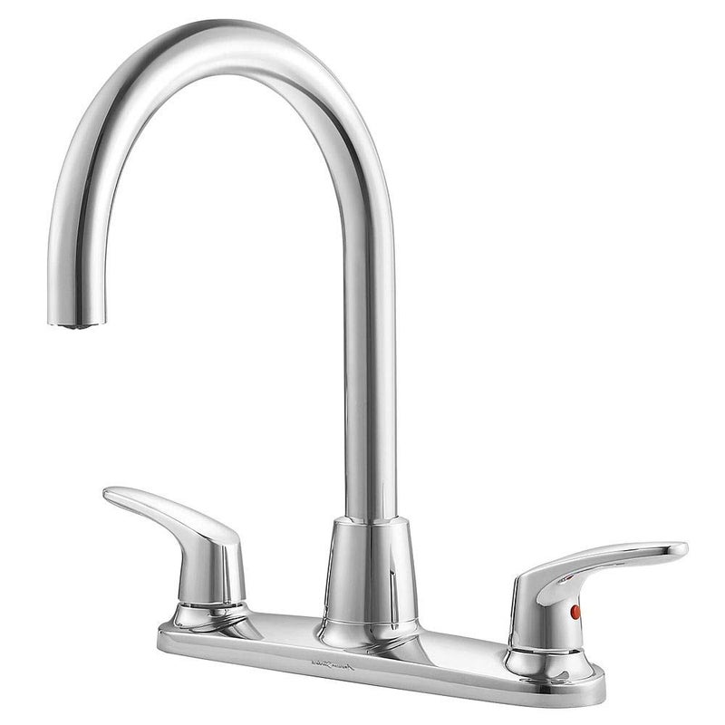 American Standard 7074551.002 Colony Pro Two-Handle High-Arc Kitchen Faucet with Spray In, Polished Chrome - Image 3